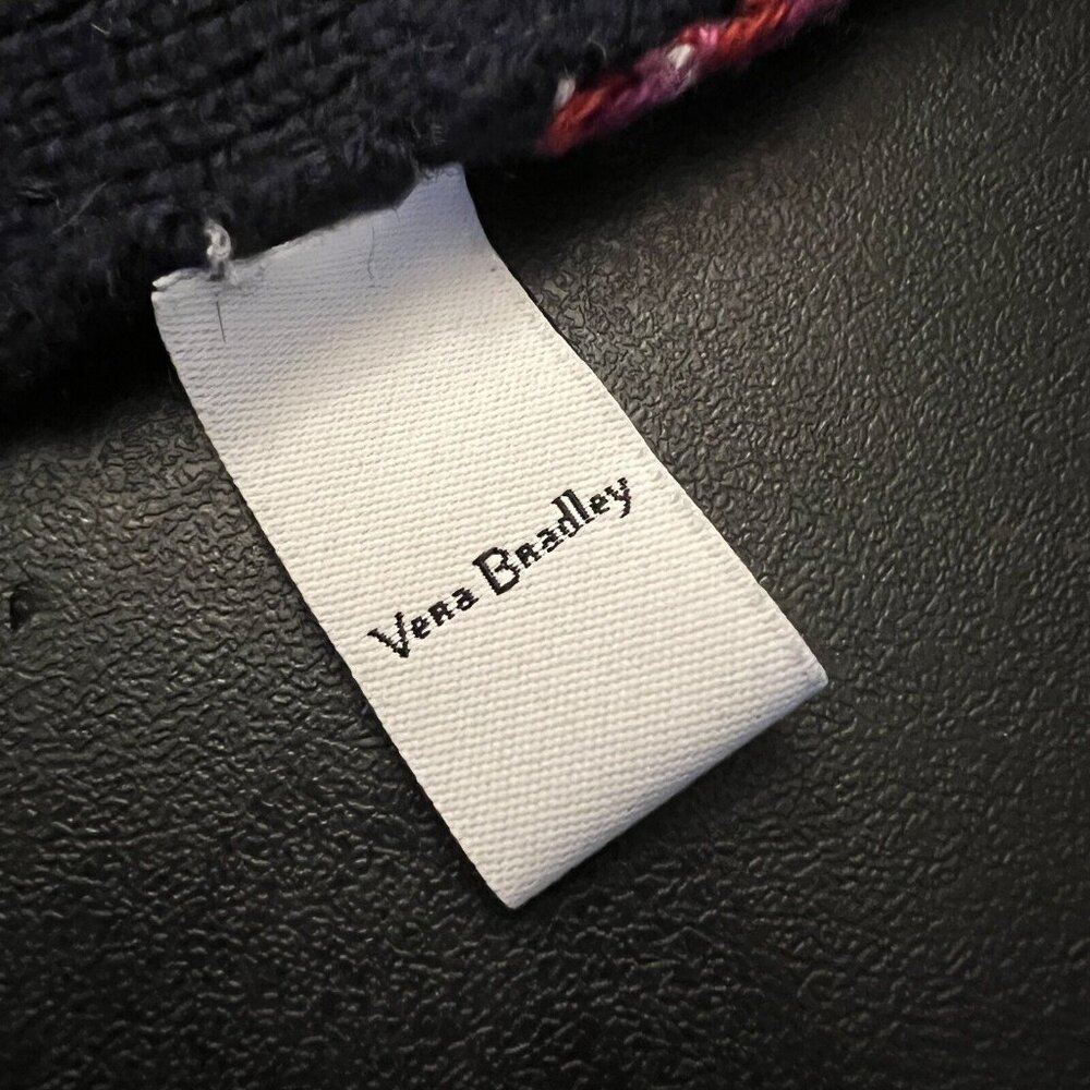 Vera Bradley Cozy Knit Scarf in‎ Navy + Multi, Painted Paisley Pattern - Picture 4 of 5